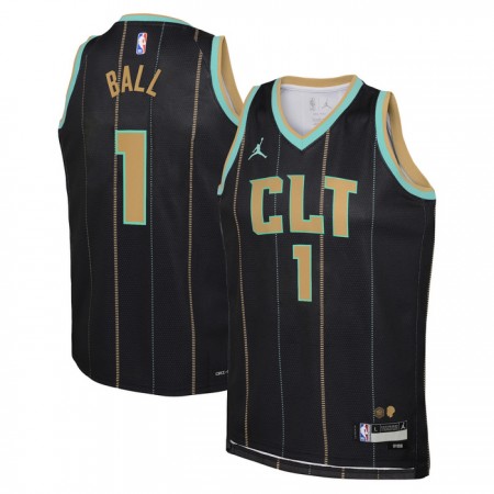 Charlotte Hornets Lamelo Ball 1 Jordan 2022-23 City Edition Musta Miesten Pelipaidat Swingman